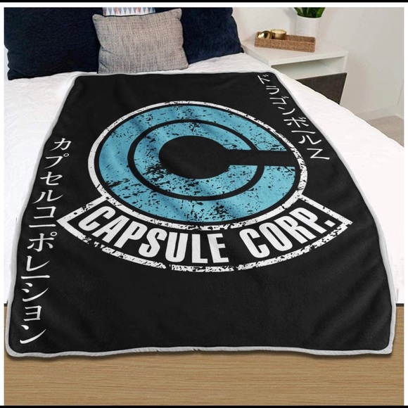 Dragon Ball Z Capsule Corp Fleece Blanket - Picture 2 of 3